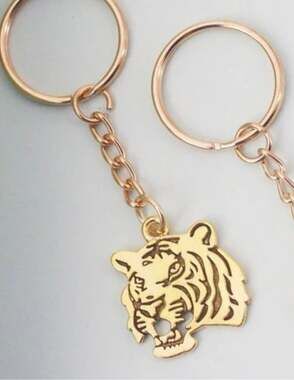 Cincinnati Bengals Gold Keychain Tiger